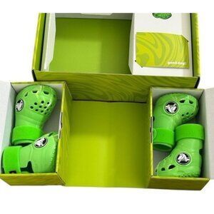 Bark Crocs Limited Edition Dog Shoes Slime Green Large Original Box Keychain New